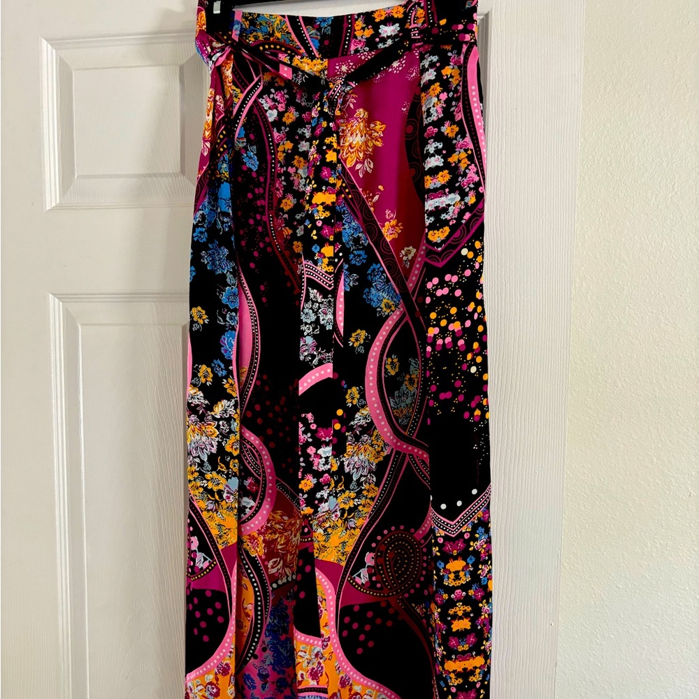 River Island satin long fence with a slit